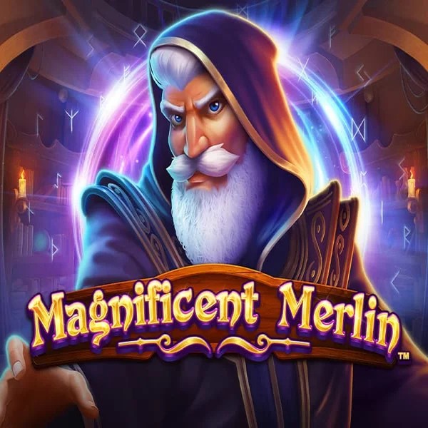 Magnificent Merlin slot logo by Greentube at Magius Casino