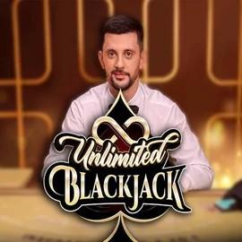 Unlimited Blackjack online game logo by Ezugi on magiuscasinos-es.com